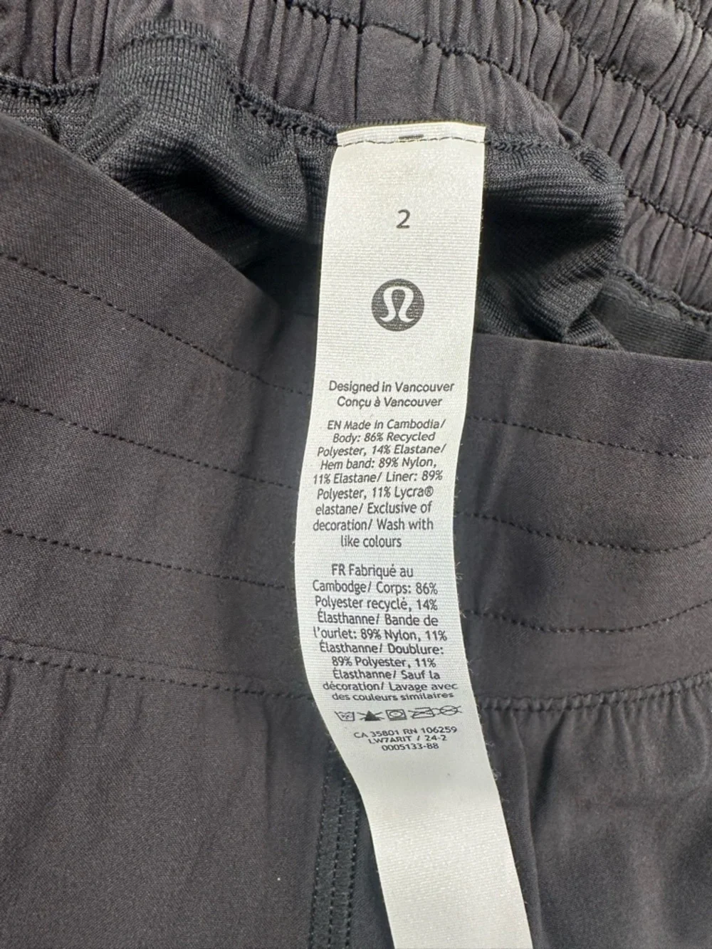Lululemon Hotty Hot High-Rise Short Black Size 2